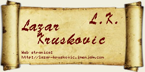 Lazar Krušković vizit kartica